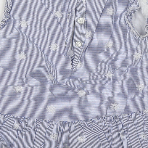 TU Girls Blue Floral  Fit & Flare  Size 12-18 Months