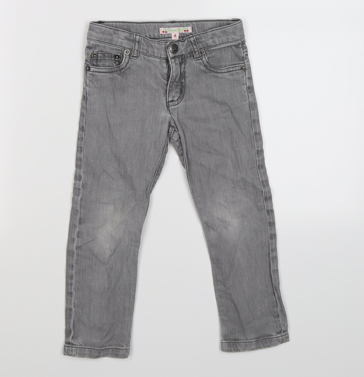 Bonpoint Girls Grey  Denim Skinny Jeans Size 4 Years