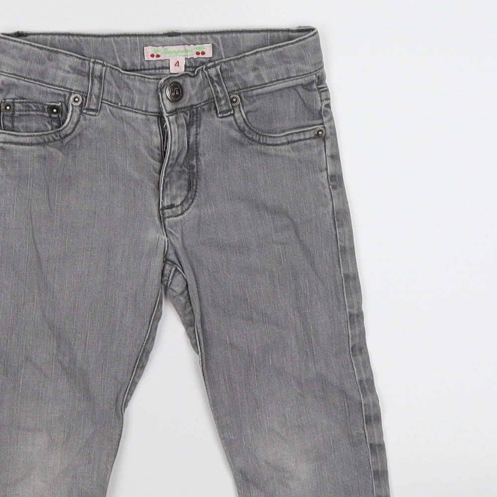 Bonpoint Girls Grey  Denim Skinny Jeans Size 4 Years