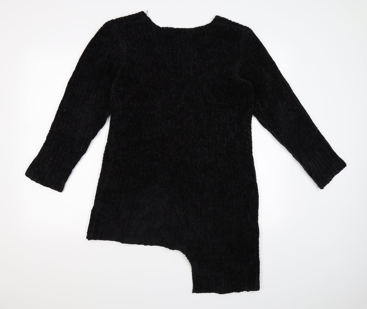 SLY Womens Black Striped Knit Jumper Dress  One Size  - Asymmetric