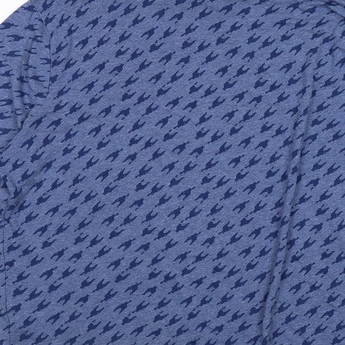 TU Womens Blue Houndstooth  Basic T-Shirt Size 20