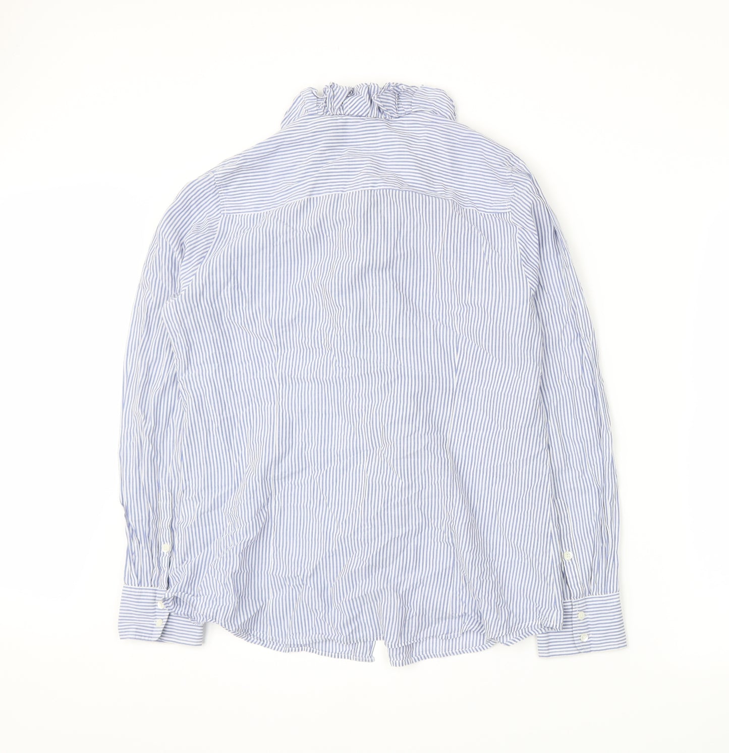 J.CREW Womens Blue Striped  Basic Blouse Size 12