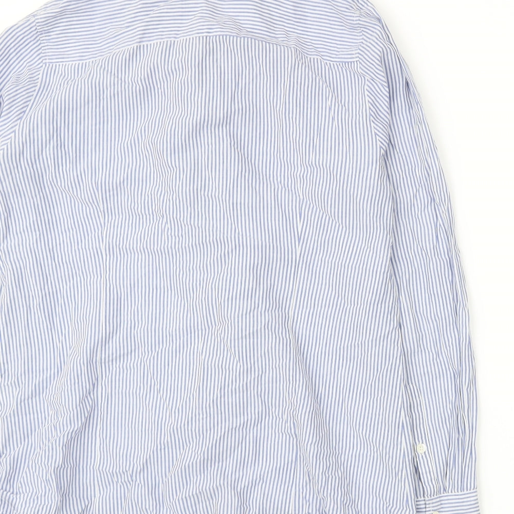 J.CREW Womens Blue Striped  Basic Blouse Size 12