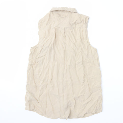 Gap Womens Beige   Basic Button-Up Size M