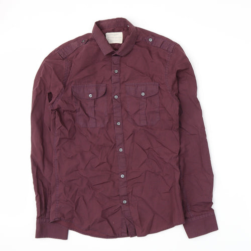 River Island Mens Purple    Button-Up Size S