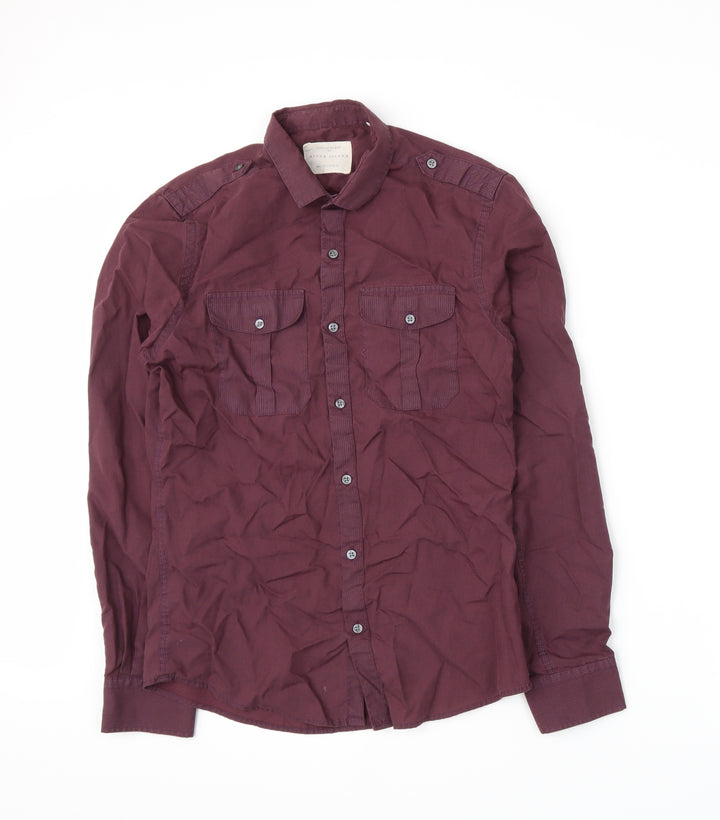 River Island Mens Purple    Button-Up Size S