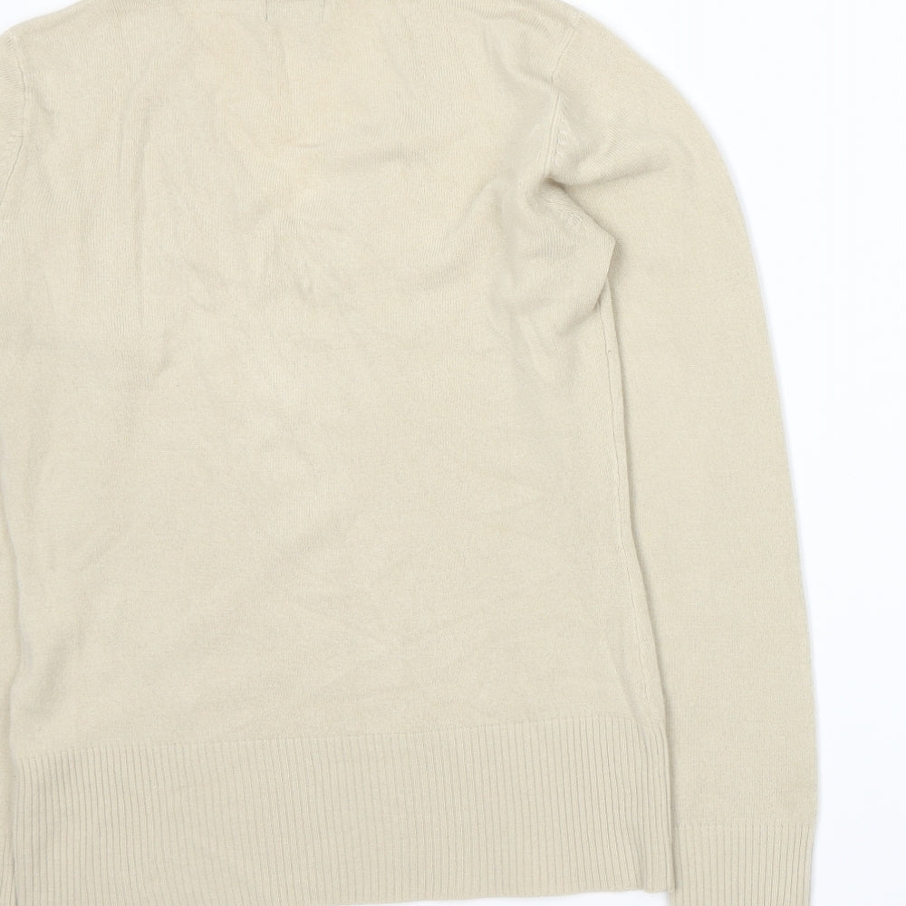 F&F Womens Beige  Knit Pullover Jumper Size 10