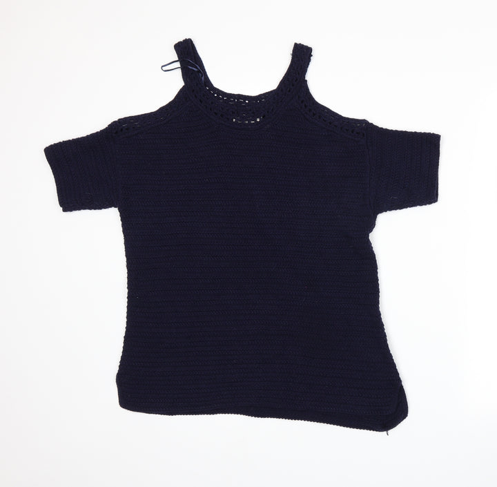 F&F Womens Blue  Knit Pullover Jumper Size 6