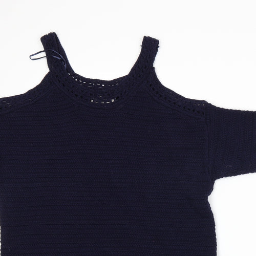 F&F Womens Blue  Knit Pullover Jumper Size 6