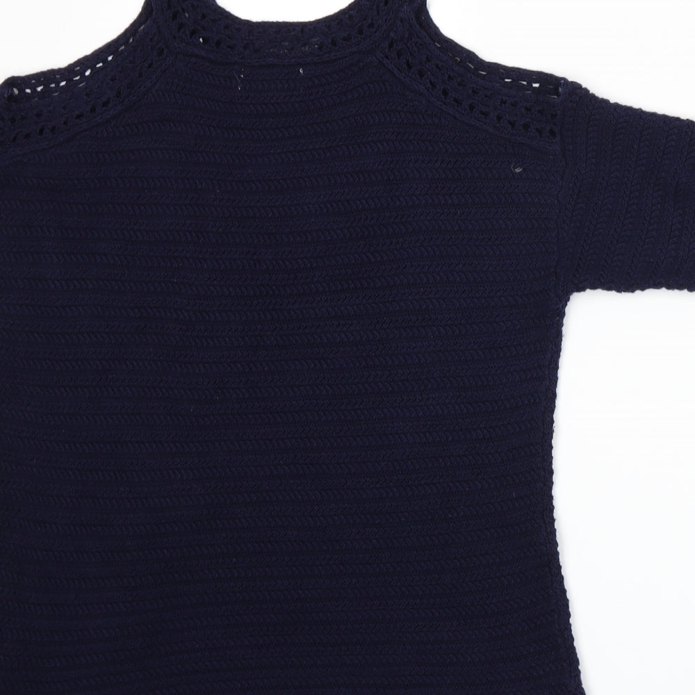 F&F Womens Blue  Knit Pullover Jumper Size 6