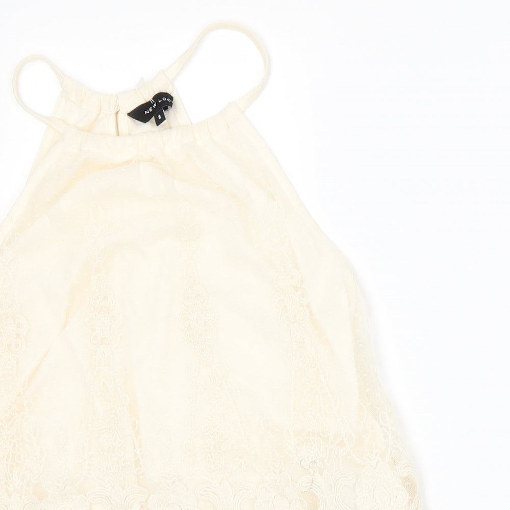 New Look Womens Beige   Camisole Tank Size 8