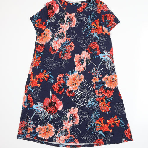 TU Womens Blue Floral  A-Line  Size 12
