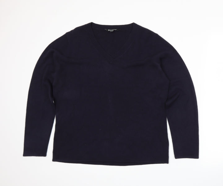 Bonmarché Womens Blue Knit Pullover Jumper Size XL