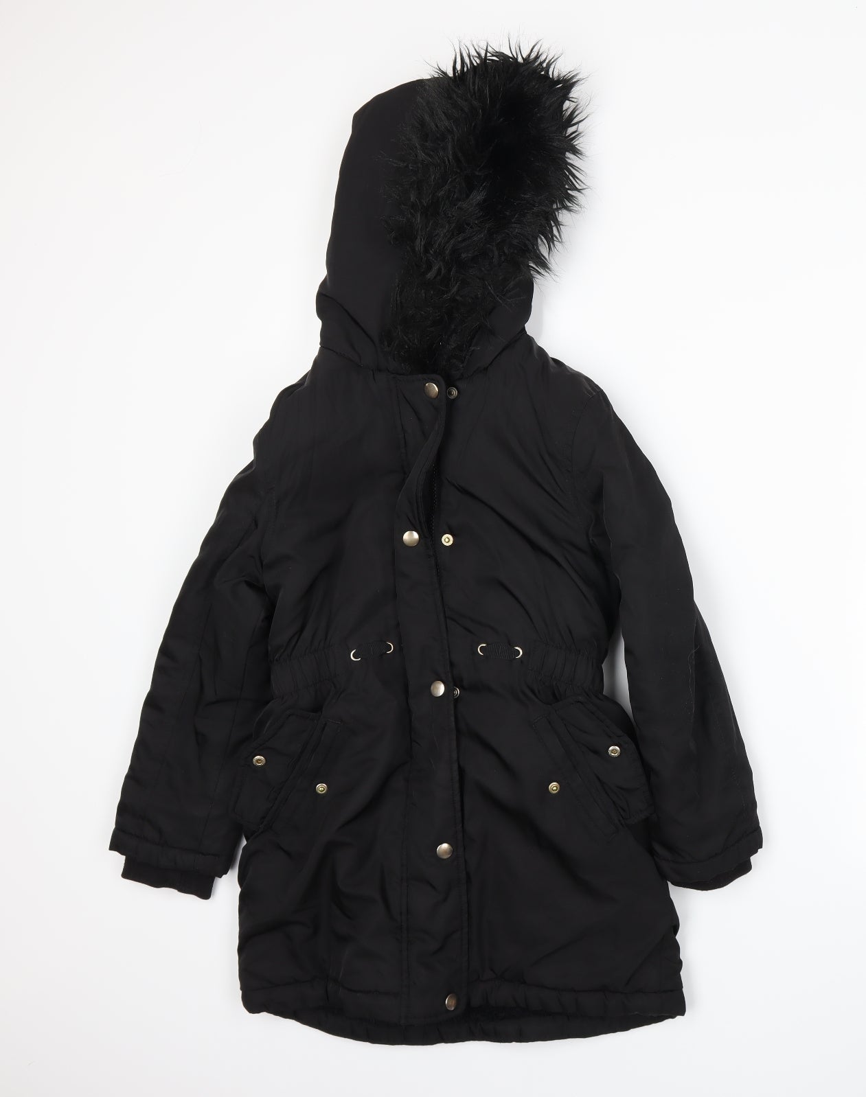 Blue Zoo Girls Black   Basic Coat Coat Size 9-10 Years