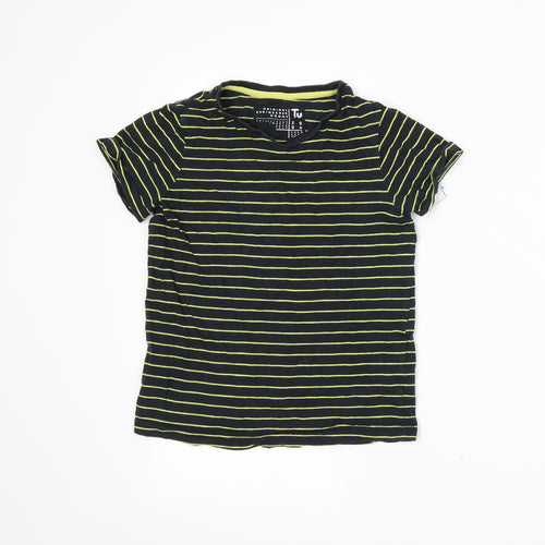 TU Boys Blue Striped Jersey Basic T-Shirt Size 9 Years