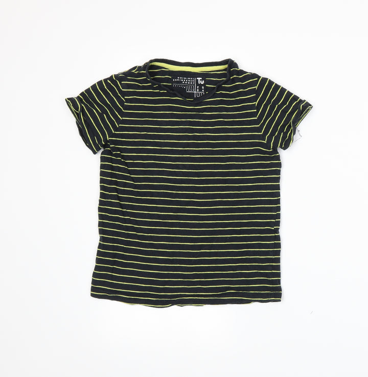 TU Boys Blue Striped Jersey Basic T-Shirt Size 9 Years