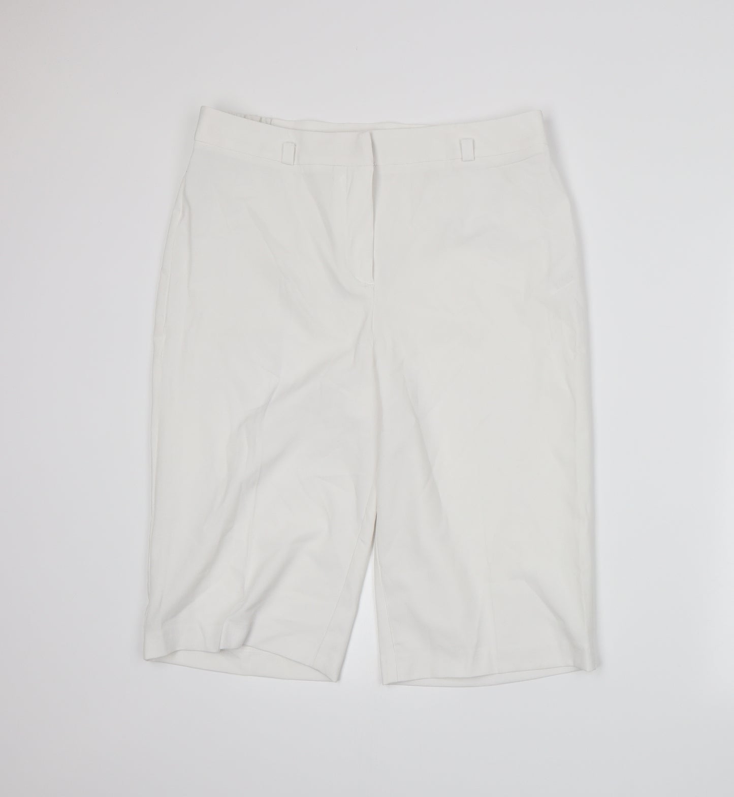 Simply Be Womens White   Bermuda Shorts Size 14