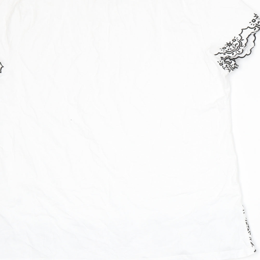 George Womens White   Basic T-Shirt Size 10