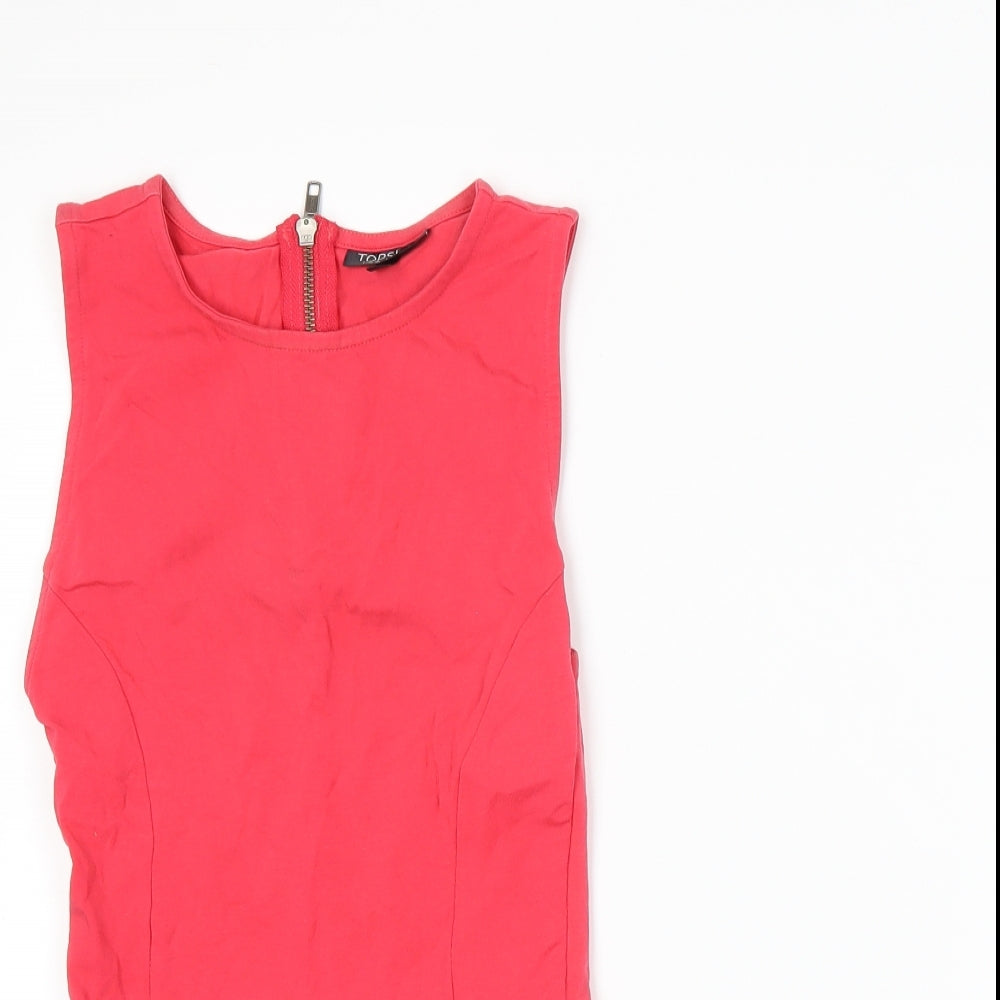 Topshop Womens Pink   Basic Tank Size 8