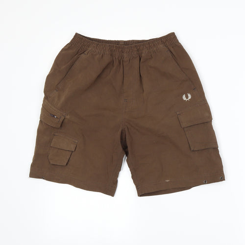 Fred Perry Boys Brown   Cargo Shorts Size M