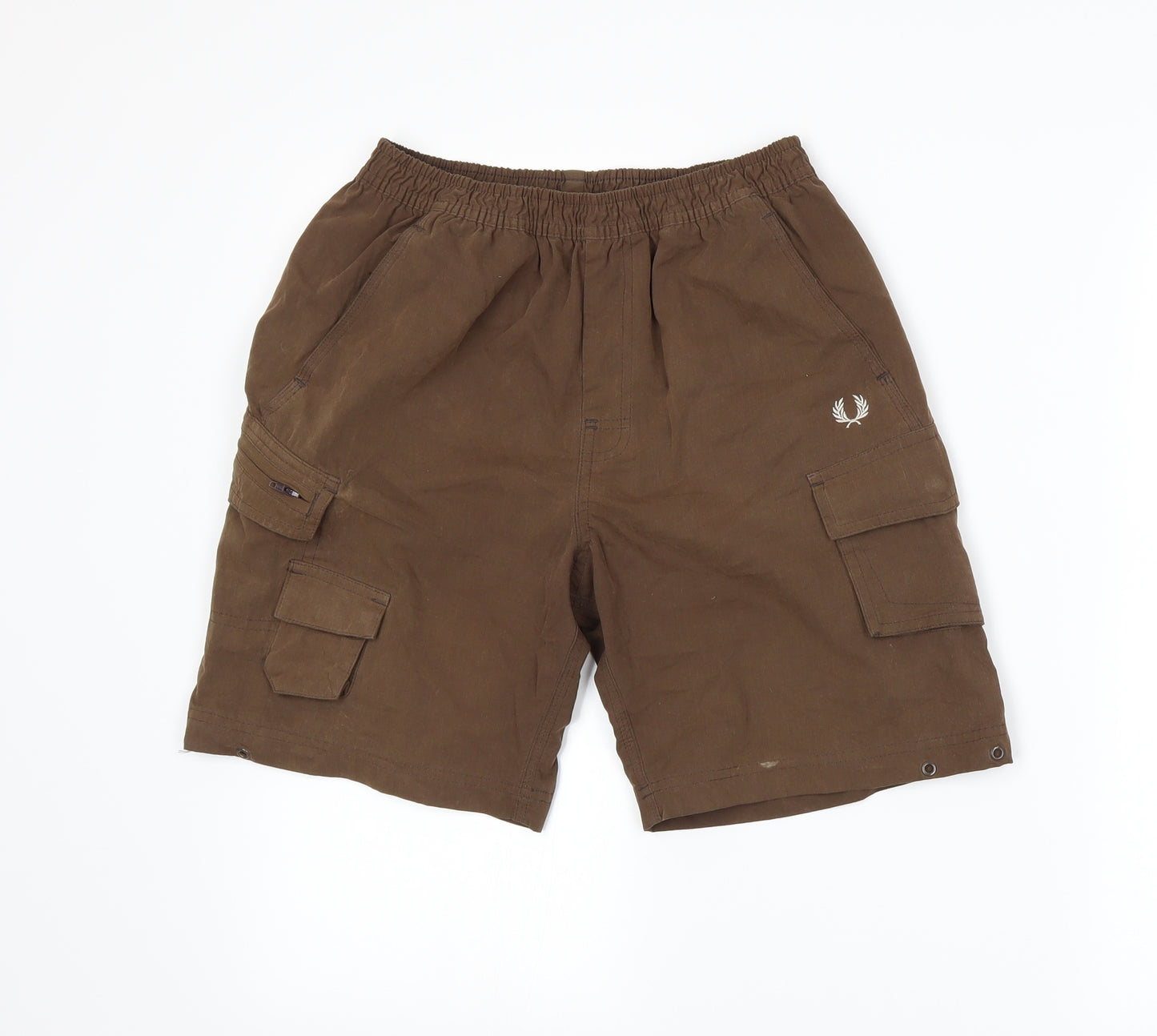 Fred Perry Boys Brown   Cargo Shorts Size M
