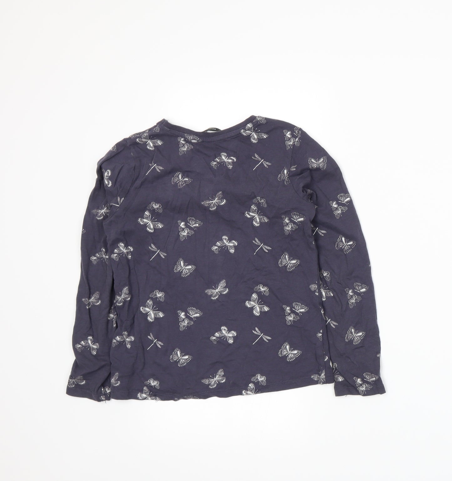 George Girls Grey  Jersey Basic T-Shirt Size 8-9 Years
