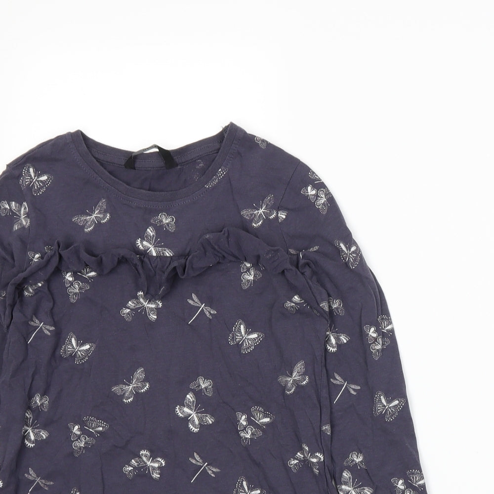 George Girls Grey  Jersey Basic T-Shirt Size 8-9 Years