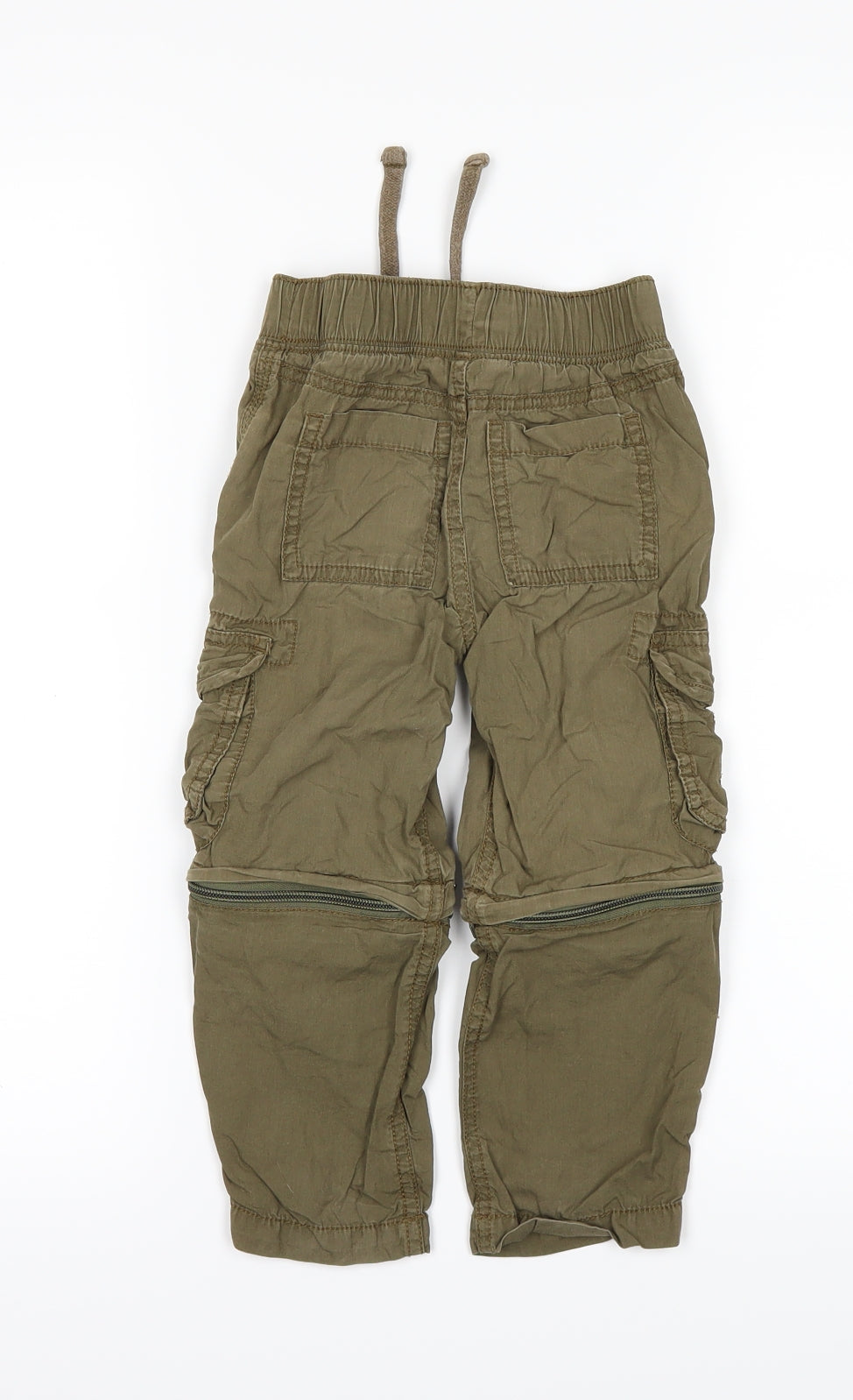 John Lewis Boys Green   Cargo Trousers Size 3 Years