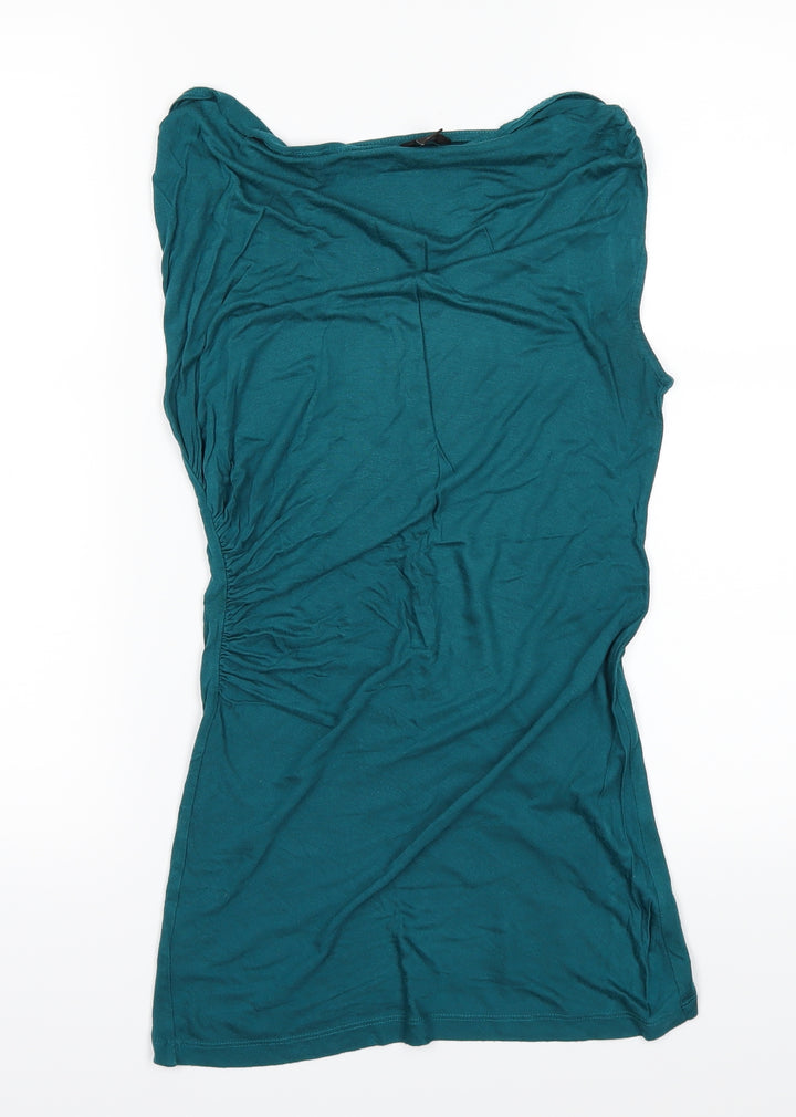 Ann Taylor Womens Green Basic T-Shirt Size XS