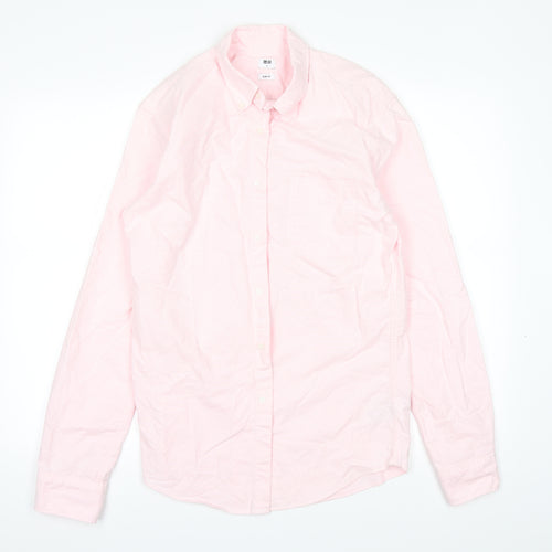 uni Mens Pink    Dress Shirt Size S