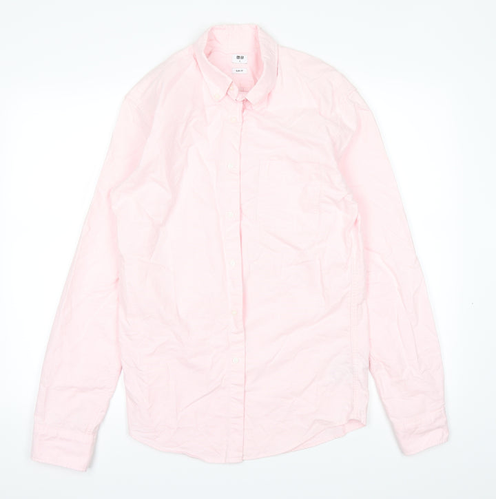 uni Mens Pink    Dress Shirt Size S