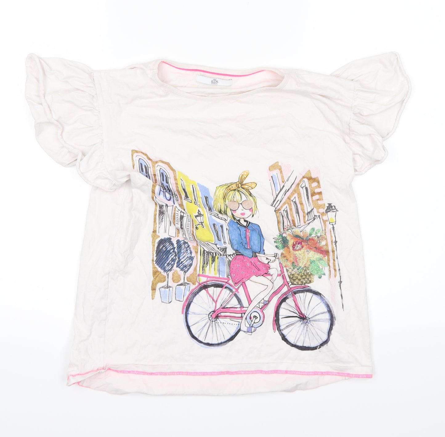 Marks and Spencer Girls White   Basic T-Shirt Size 12-13 Years