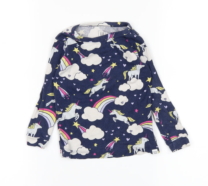 Gap Girls Blue Basic T-Shirt Size 12-18 Months