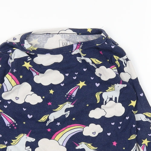 Gap Girls Blue   Basic T-Shirt Size 12-18 Months