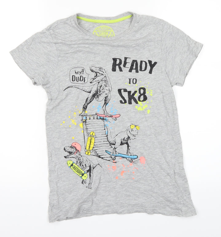 Preworn Boys Grey Basic T-Shirt Size 10 Years