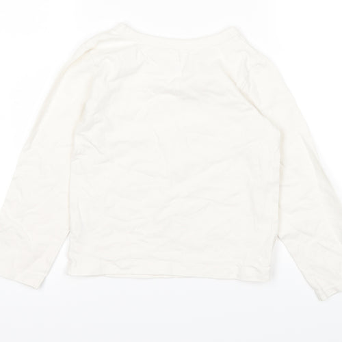 Carter's Girls White   Basic T-Shirt Size 6 Years