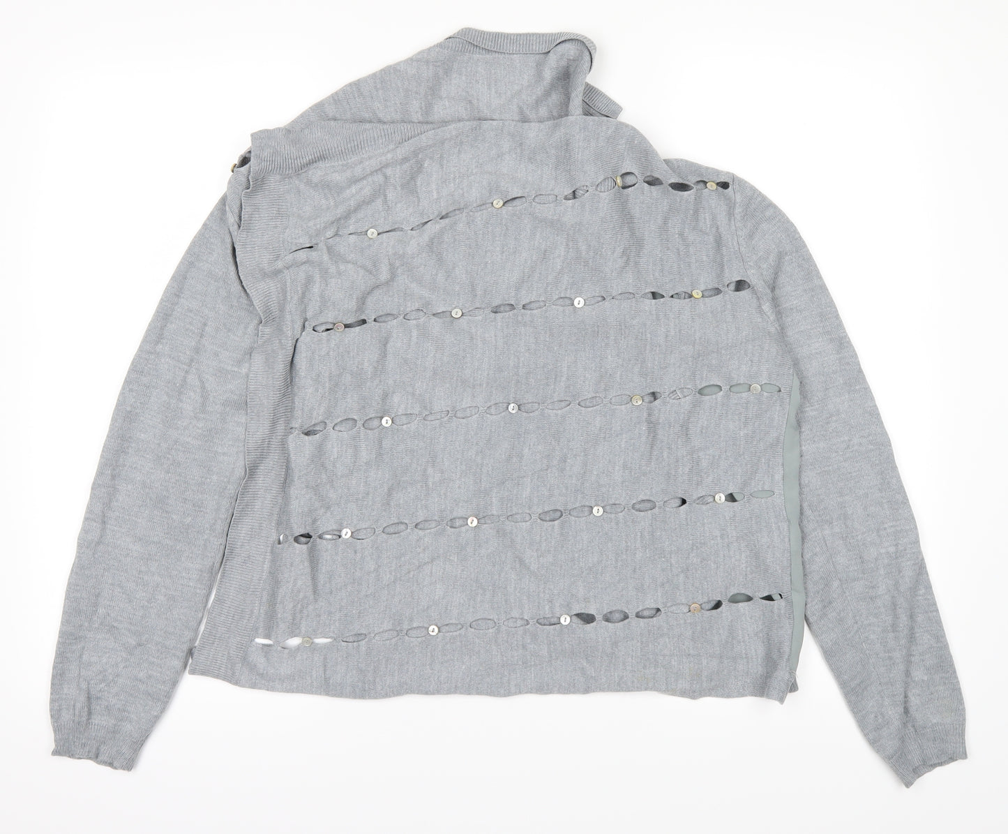 Per Una Womens Grey   Cardigan Jumper Size 14