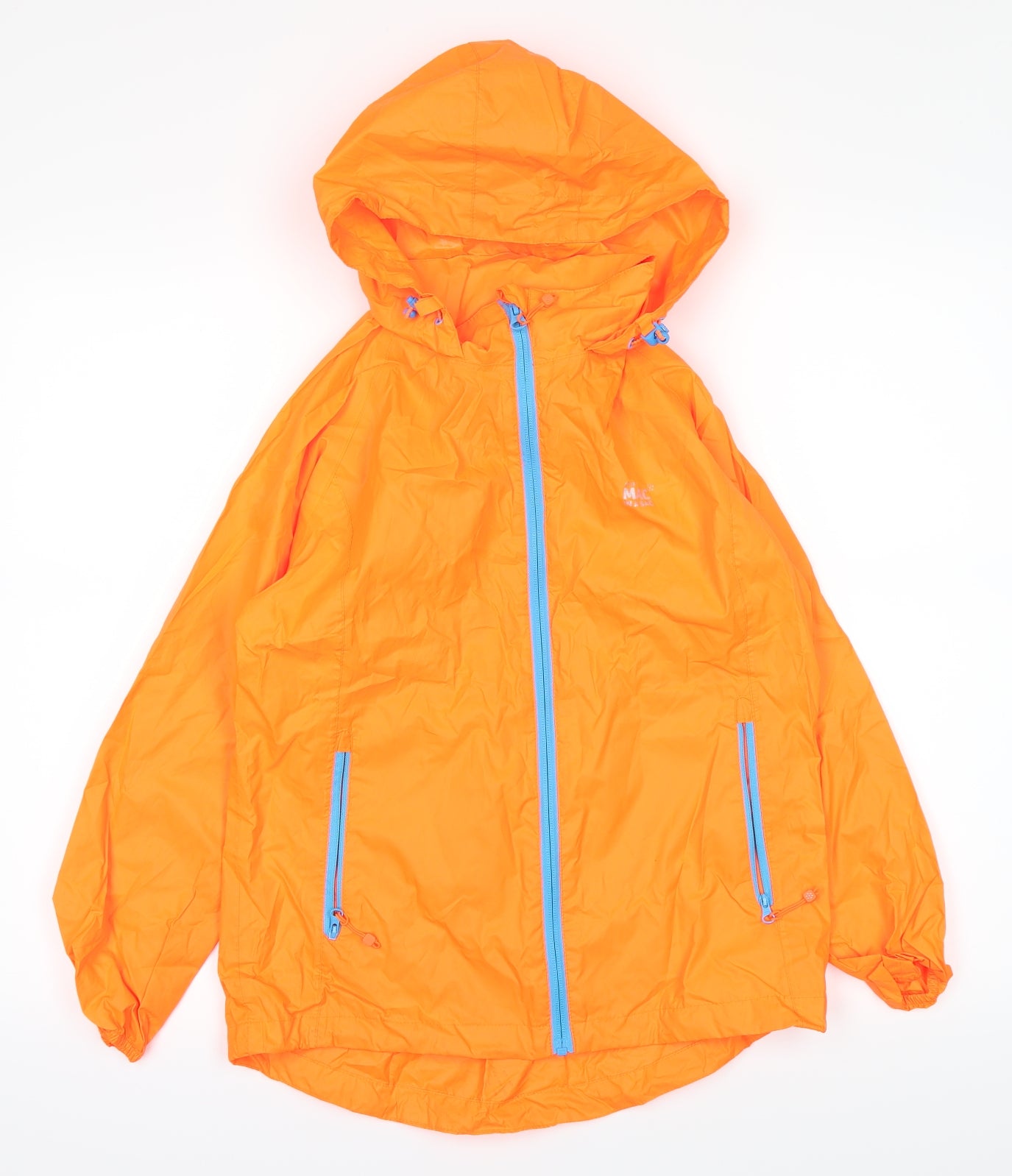 MACINASAC Boys Orange   Windbreaker Coat Size 11-12 Years  - Neon Orange