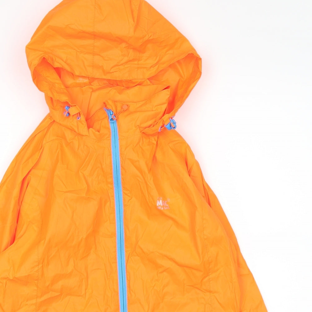 MACINASAC Boys Orange   Windbreaker Coat Size 11-12 Years  - Neon Orange