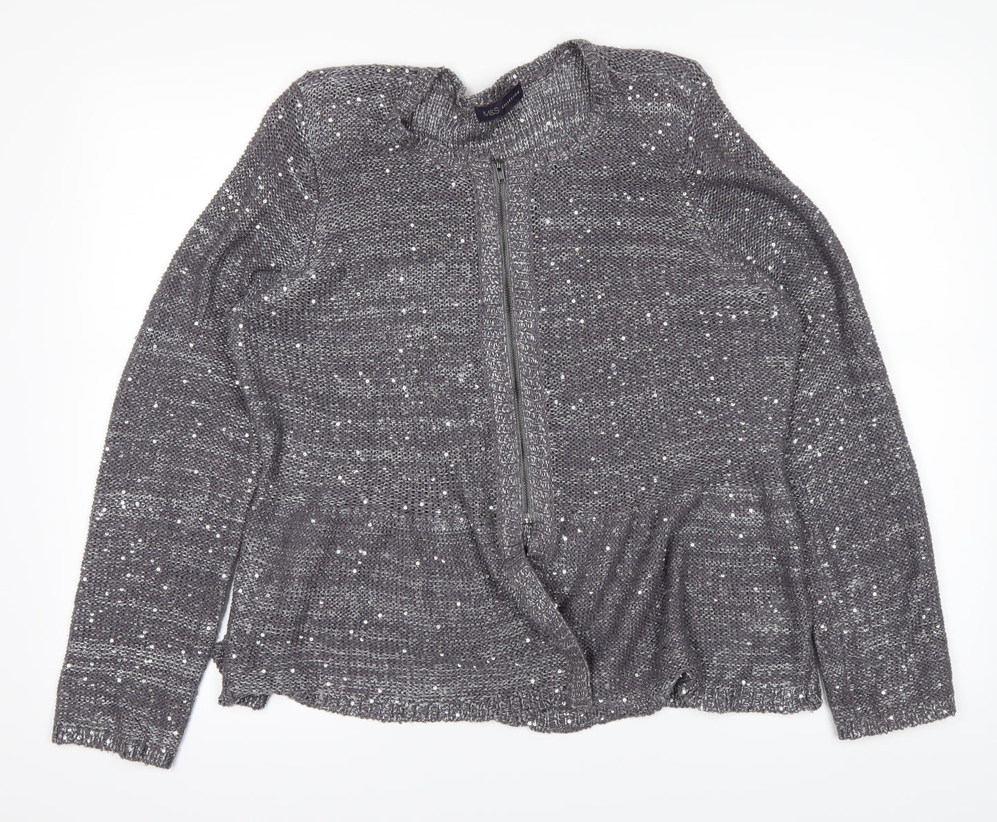 Marks and Spencer Womens Black   Cardigan Jumper Size 18