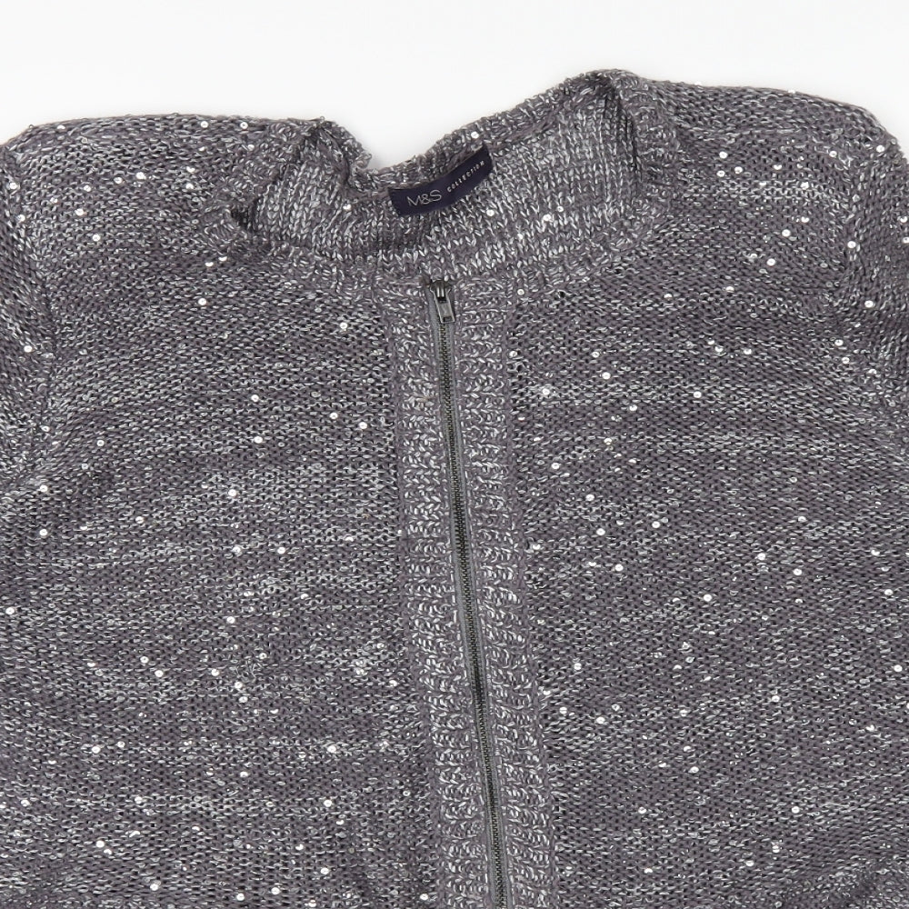 Marks and Spencer Womens Black   Cardigan Jumper Size 18