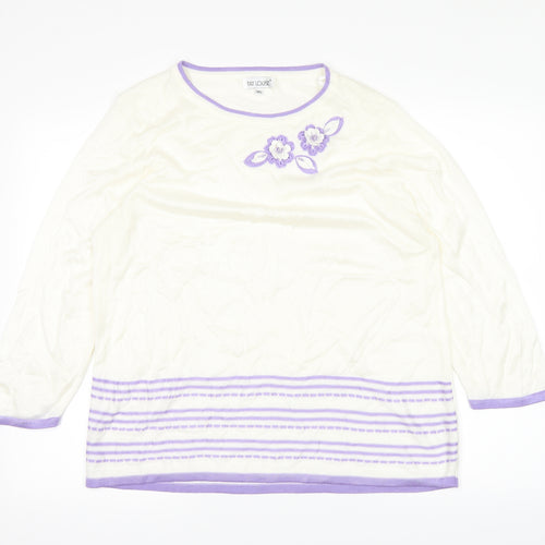 Fay Louise Womens White   Cardigan Jumper Size M