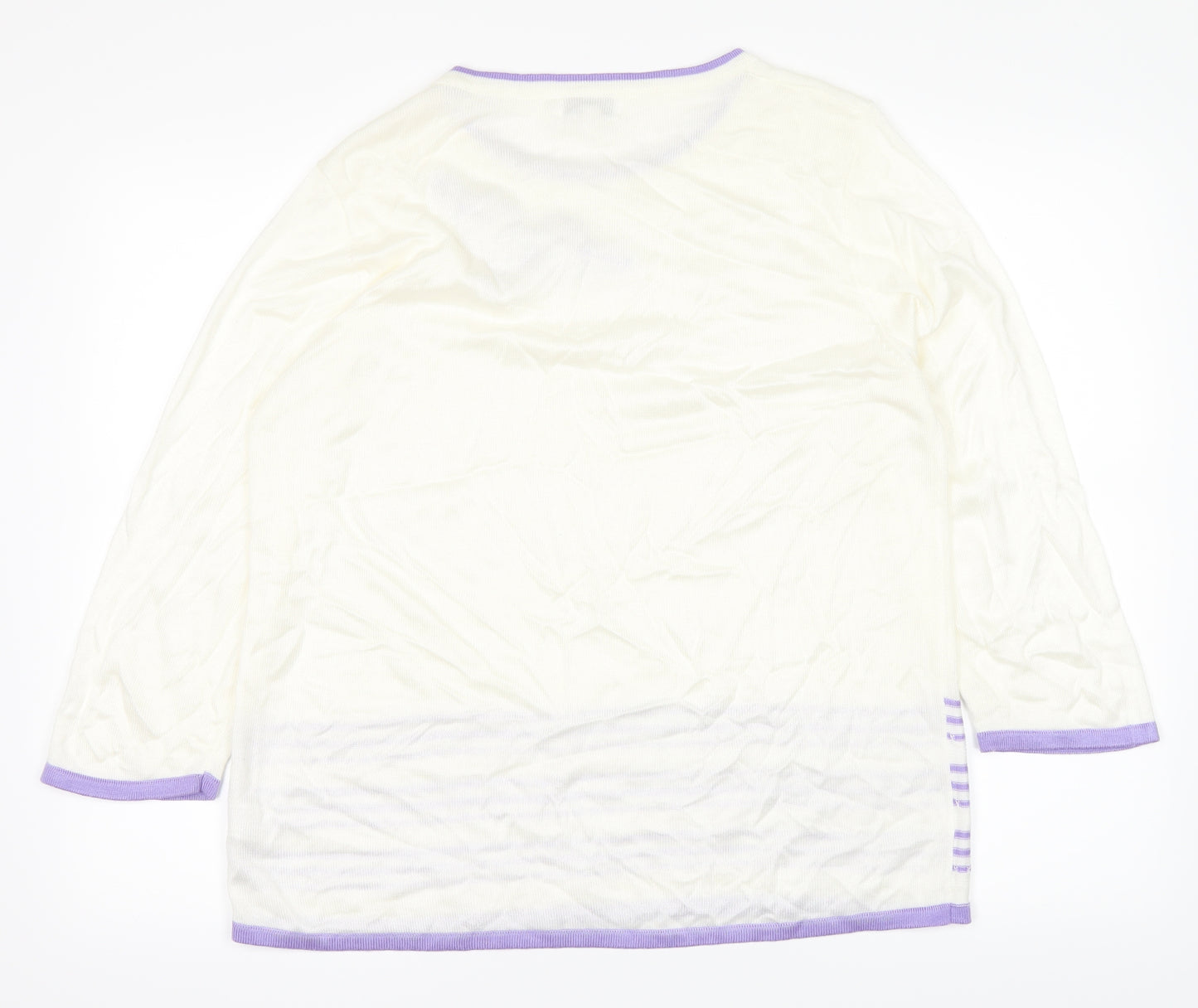 Fay Louise Womens White   Cardigan Jumper Size M