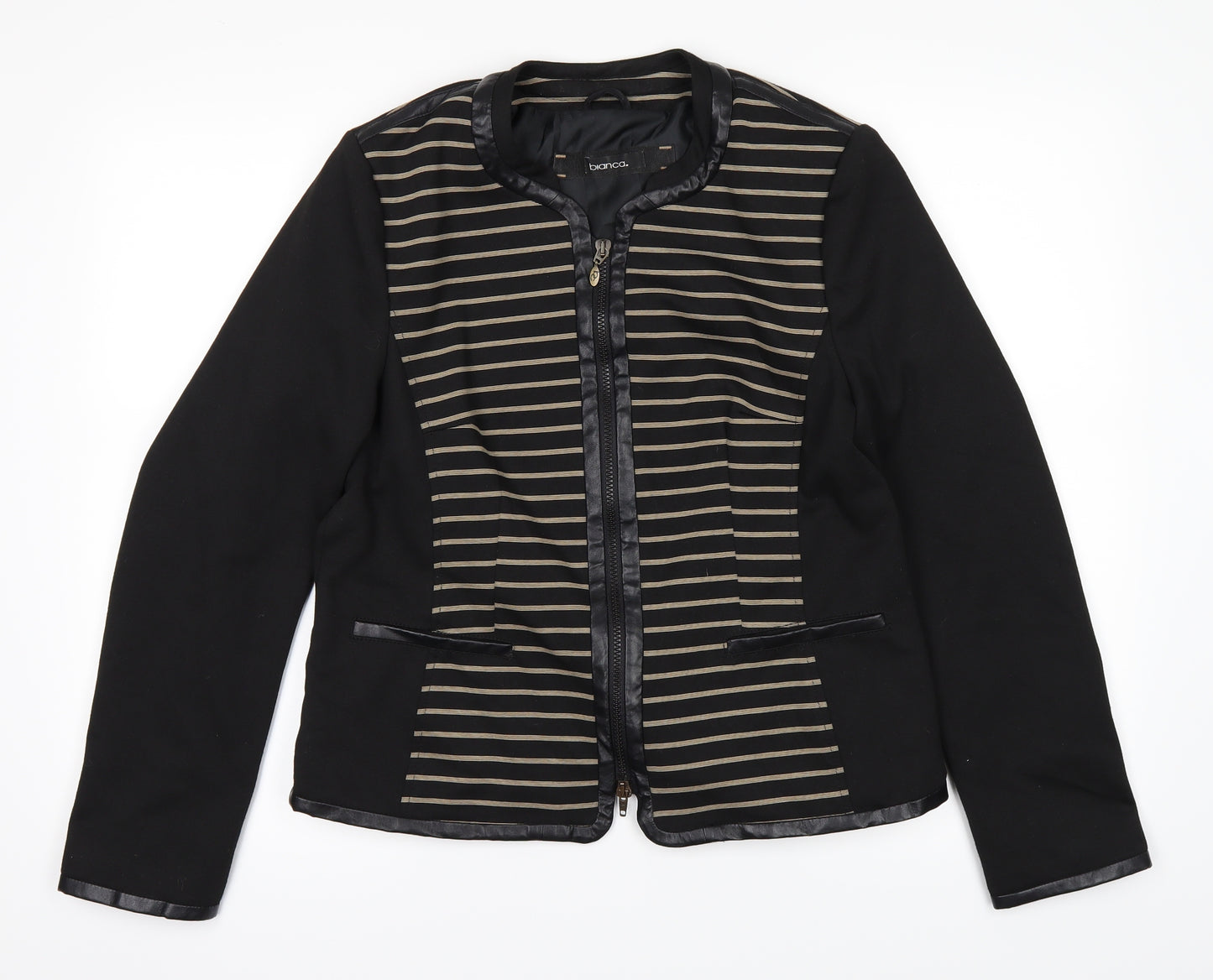 Bianca Womens Black   Jacket  Size 14