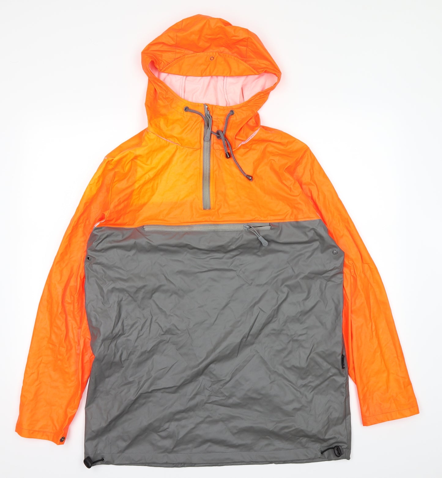 RAINS Mens Orange   Windbreaker Coat Size S