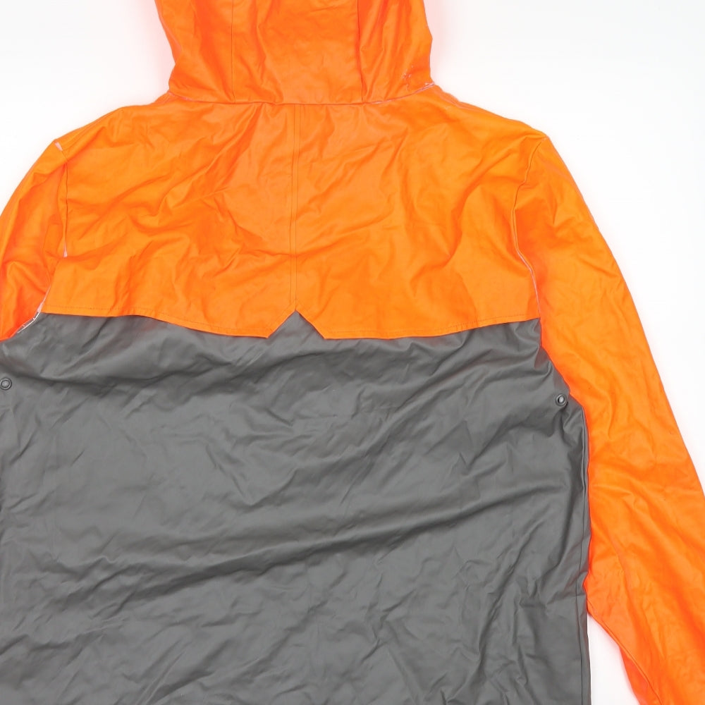 RAINS Mens Orange   Windbreaker Coat Size S