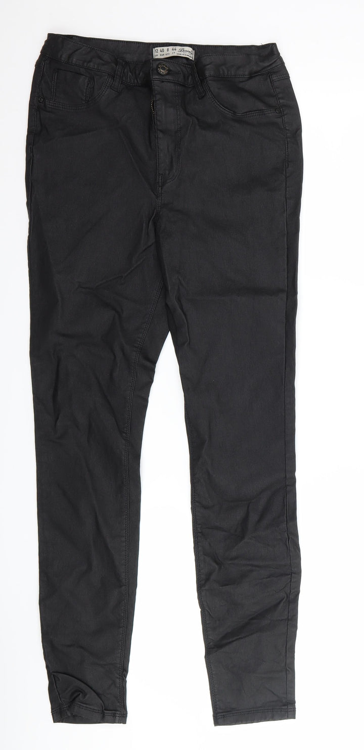 denim co Womens Black Trousers Size 12 L27 in