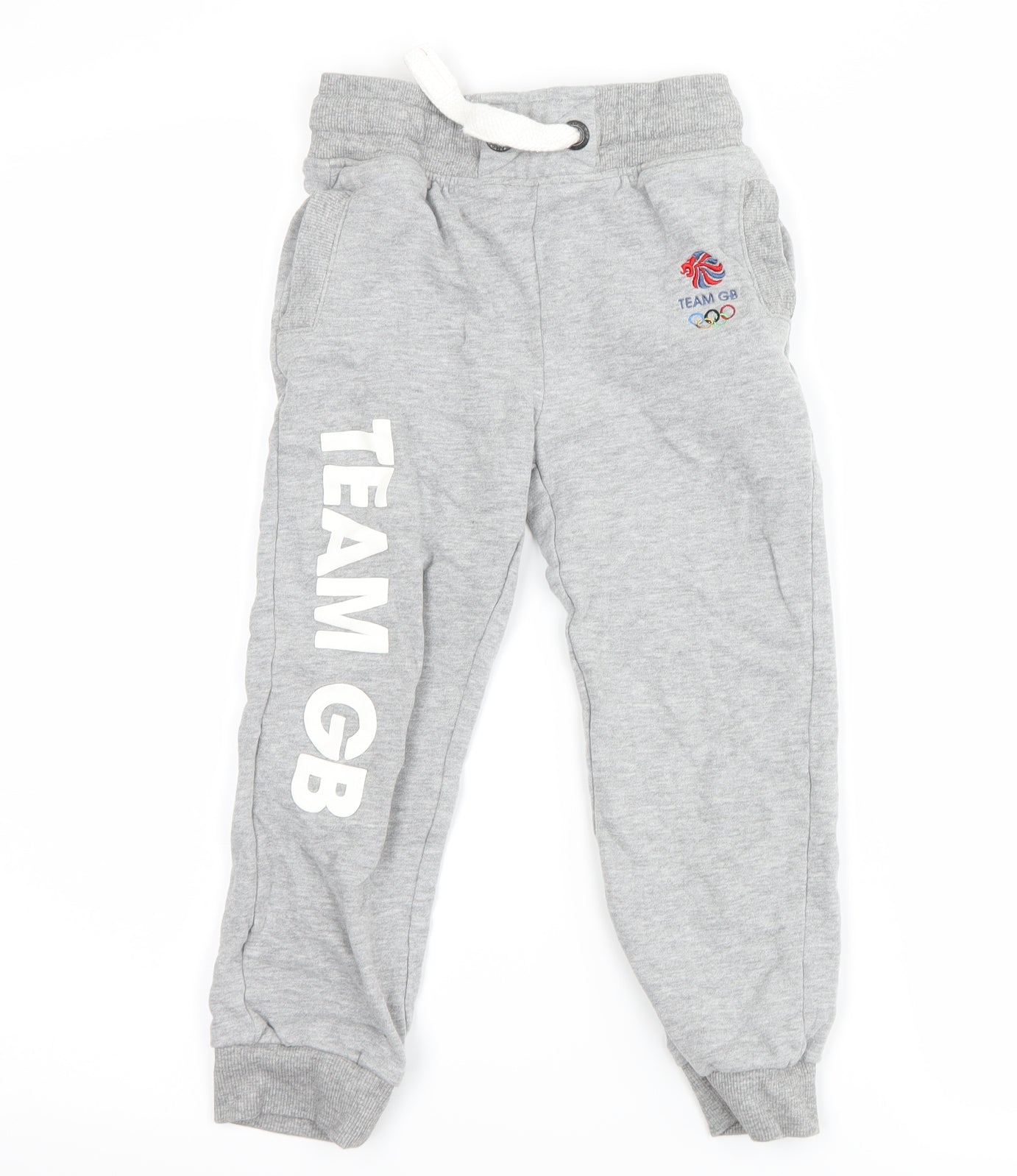 Team GB Boys Grey   Jogger Trousers Size 5-6 Years - Team GB