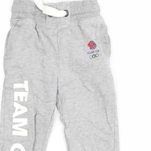 Team GB Boys Grey   Jogger Trousers Size 5-6 Years - Team GB