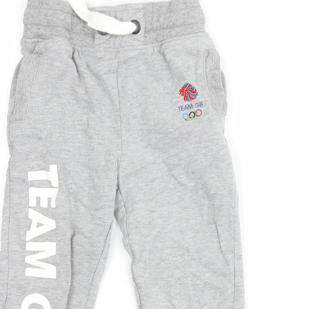 Team GB Boys Grey   Jogger Trousers Size 5-6 Years - Team GB